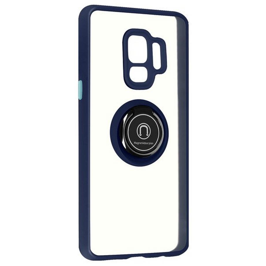 Avizar  Coque Samsung Galaxy S9 Bleu avec Anneau 