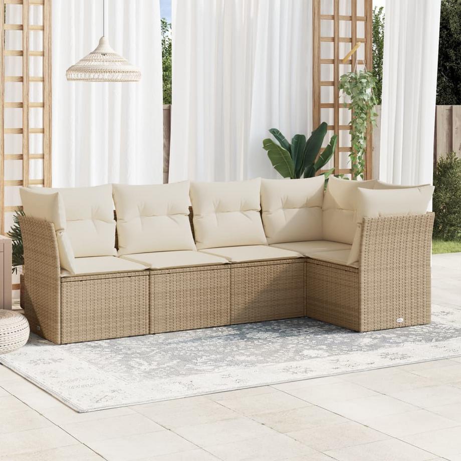 VidaXL set divano da giardino Polirattan  