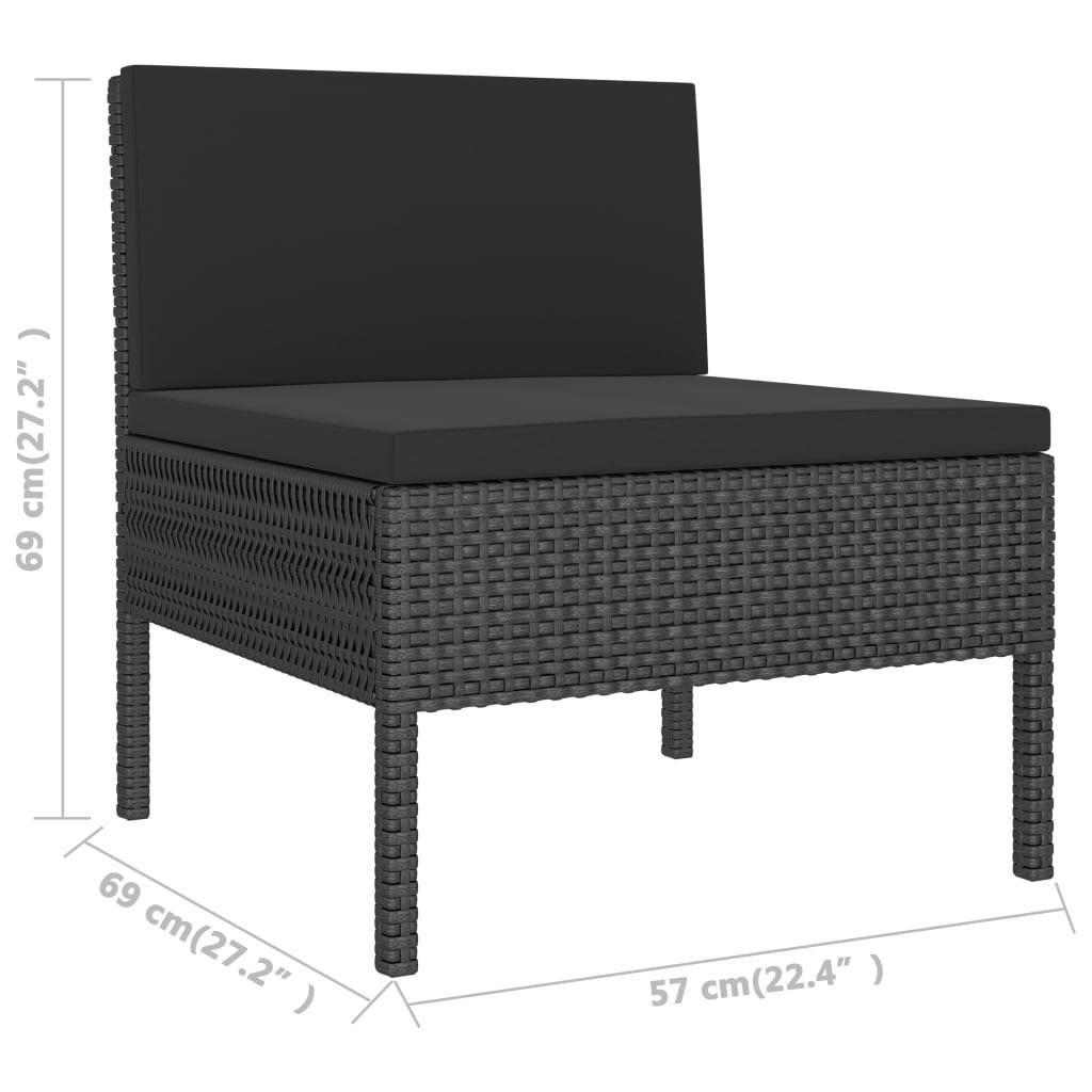 VidaXL Ensemble de meubles de jardin rotin synthétique  