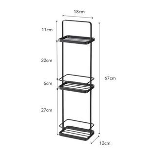 Yamazaki Etagère de salle de bain à 3 niveaux - H67 cm  