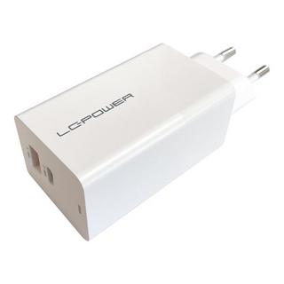 LC-POWER  LC-CH-GAN-65 Caricabatterie per dispositivi mobili Universale Bianco AC Ricarica rapida Interno 