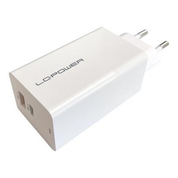 LC-CH-GAN-65 Caricabatterie per dispositivi mobili Universale Bianco AC Ricarica rapida Interno