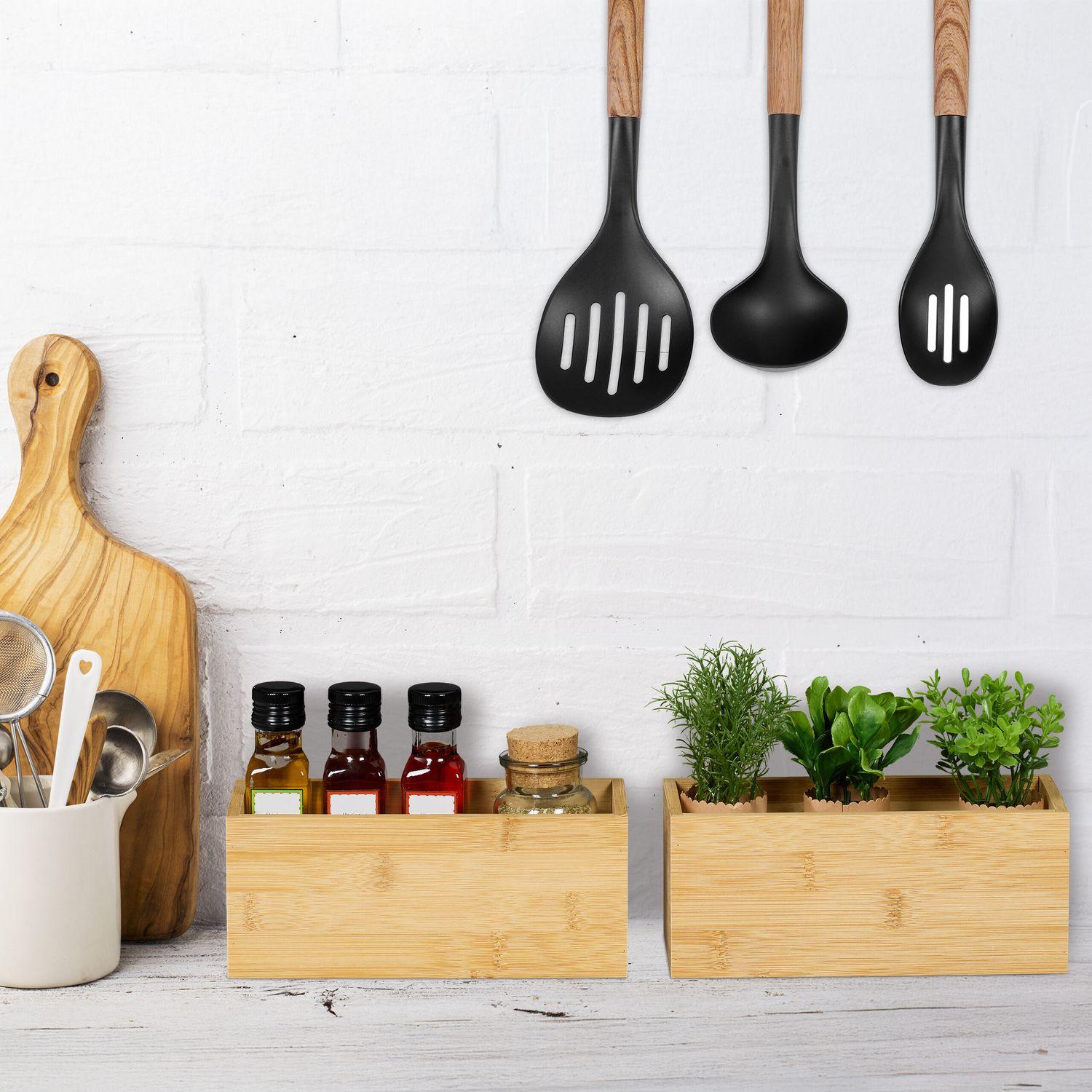 B2X Scatola portaoggetti in bambù, confezione da 2  