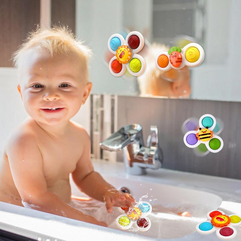 Activity-board  Saugnapf-Spielzeug Baby-Sinnesspielzeug für Baby Saugnapf-Drehspielzeug 