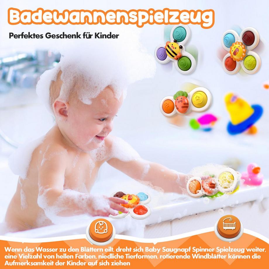 Activity-board  Saugnapf-Spielzeug Baby-Sinnesspielzeug für Baby Saugnapf-Drehspielzeug 