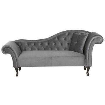 Chaise longue côté droit en Velours Glamour LATTES