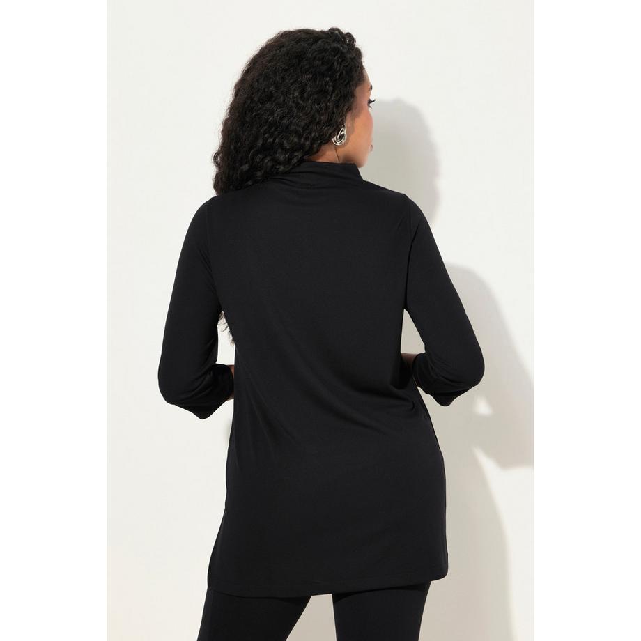 Ulla Popken Sweat-shirt Pierres Fantaisie Coupe Évasée Col Montant  