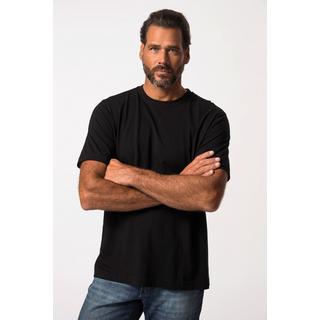 JP1880  T-shirt Basic en coton peigné, col rond noir 