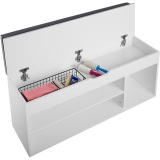 Tectake Banc à chaussures NATALYA avec coussin d'assise 104x30x49cm  