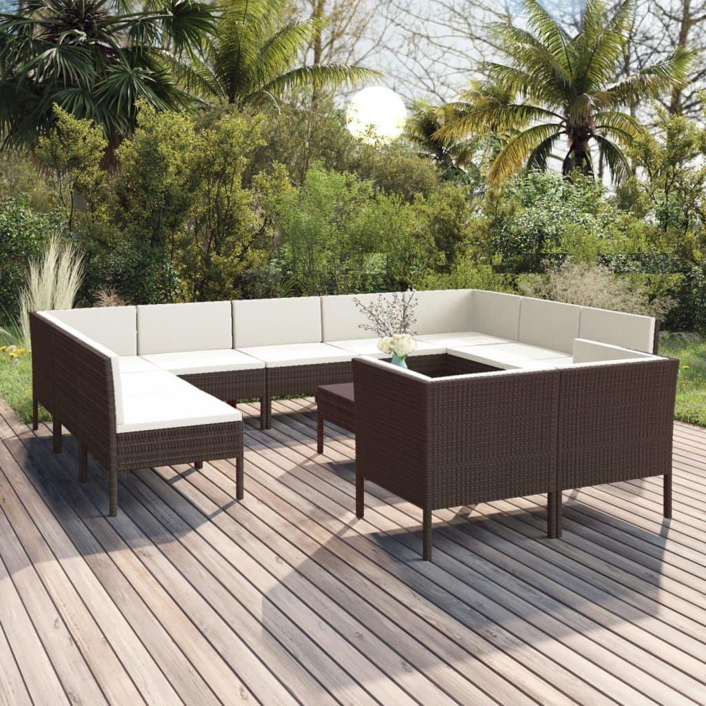 VidaXL Garten-sofagarnitur poly-rattan  