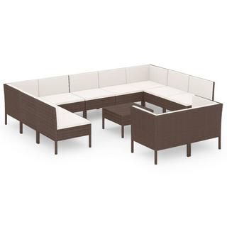 VidaXL Garten-sofagarnitur poly-rattan  