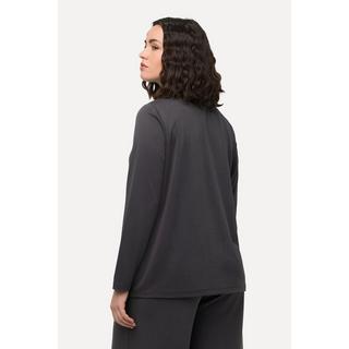 Ulla Popken  Maglia classica in misto modal con collo alto e maniche lunghe 