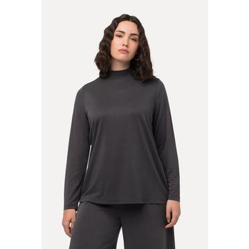 Maglia classica in misto modal con collo alto e maniche lunghe