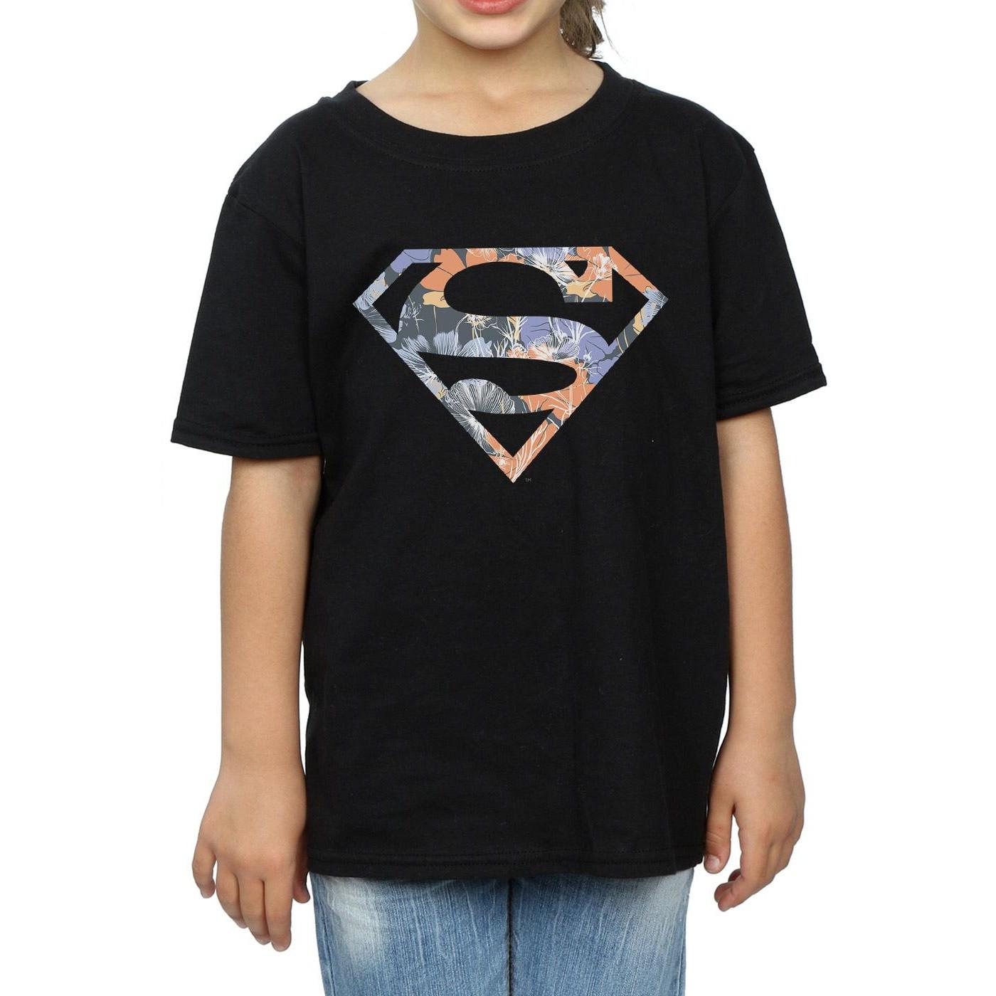 DC COMICS  Tshirt SUPERMAN FLORAL LOGO 