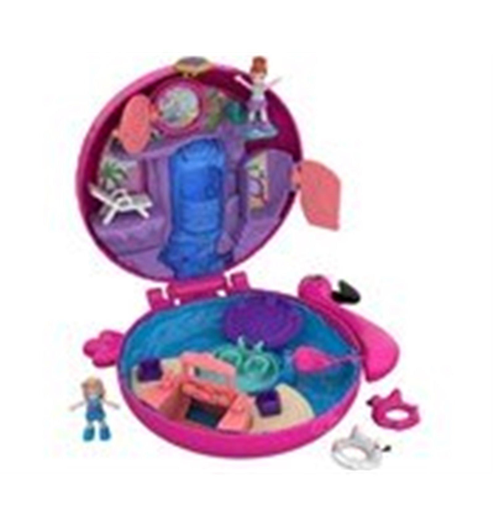 polly pocket  Pocket World Flamingo-Schwimmring Schatulle 