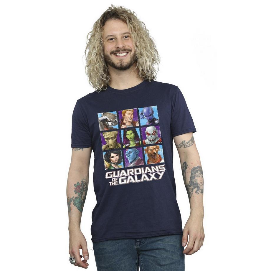Guardians Of The Galaxy Guardians of the Galaxy T-Shirt Griglia Personaggi  