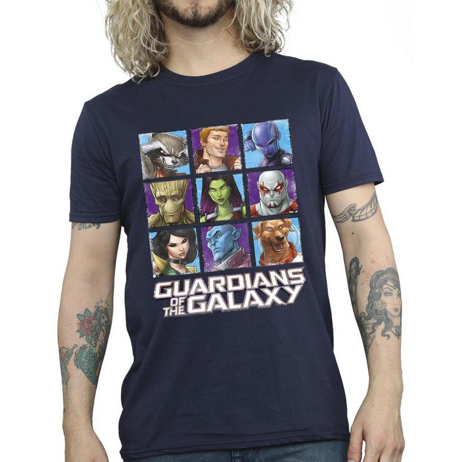 Guardians Of The Galaxy Guardians of the Galaxy T-Shirt Griglia Personaggi  