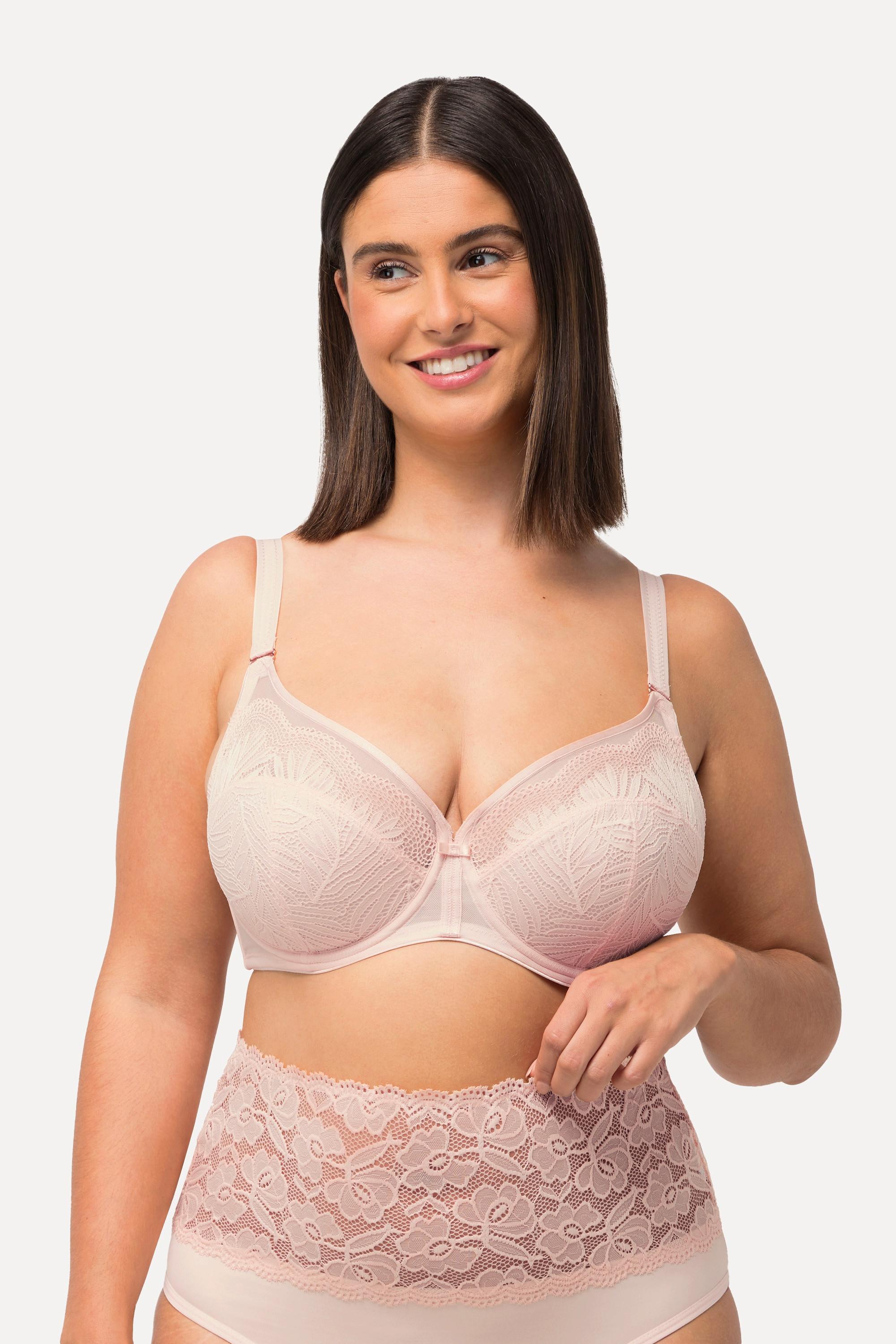 Ulla Popken  Reggiseno con ferretto, pizzo e coppa C-F 