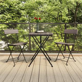 VidaXL Klappbarer bistrostuhl poly-rattan  