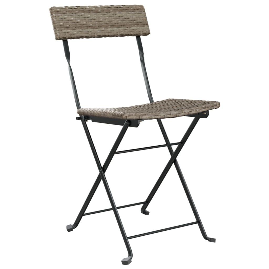 VidaXL Klappbarer bistrostuhl poly-rattan  