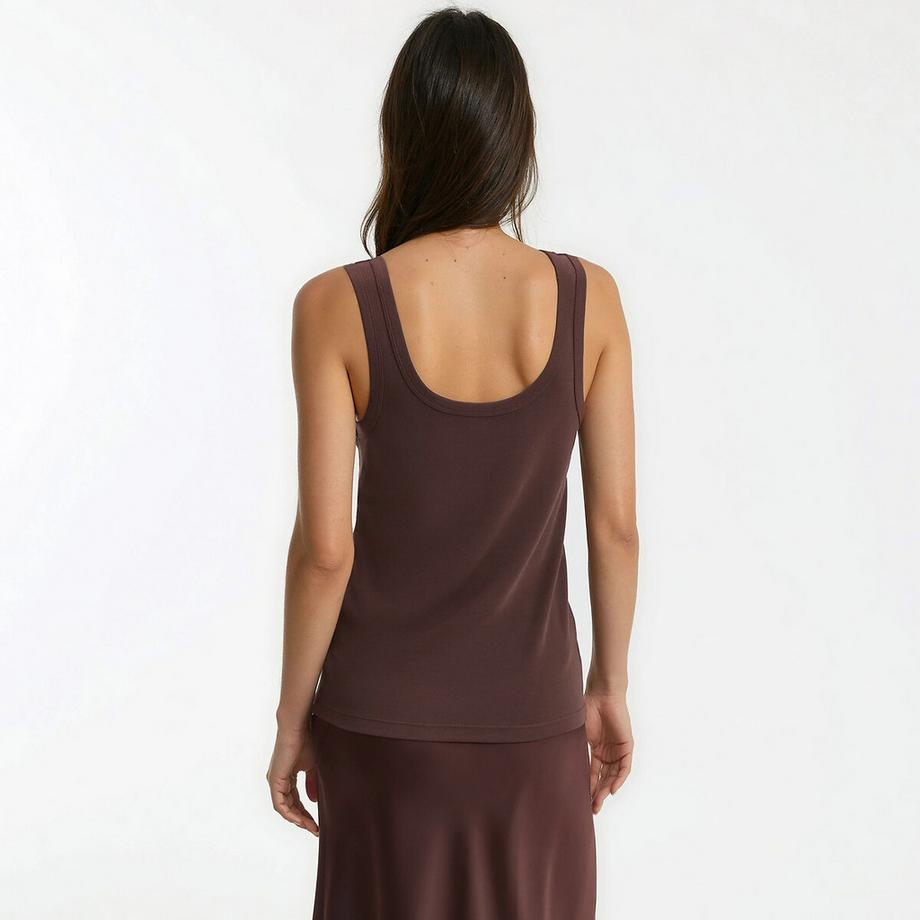 La Redoute Collections Rundhals Ärmelloses Top  