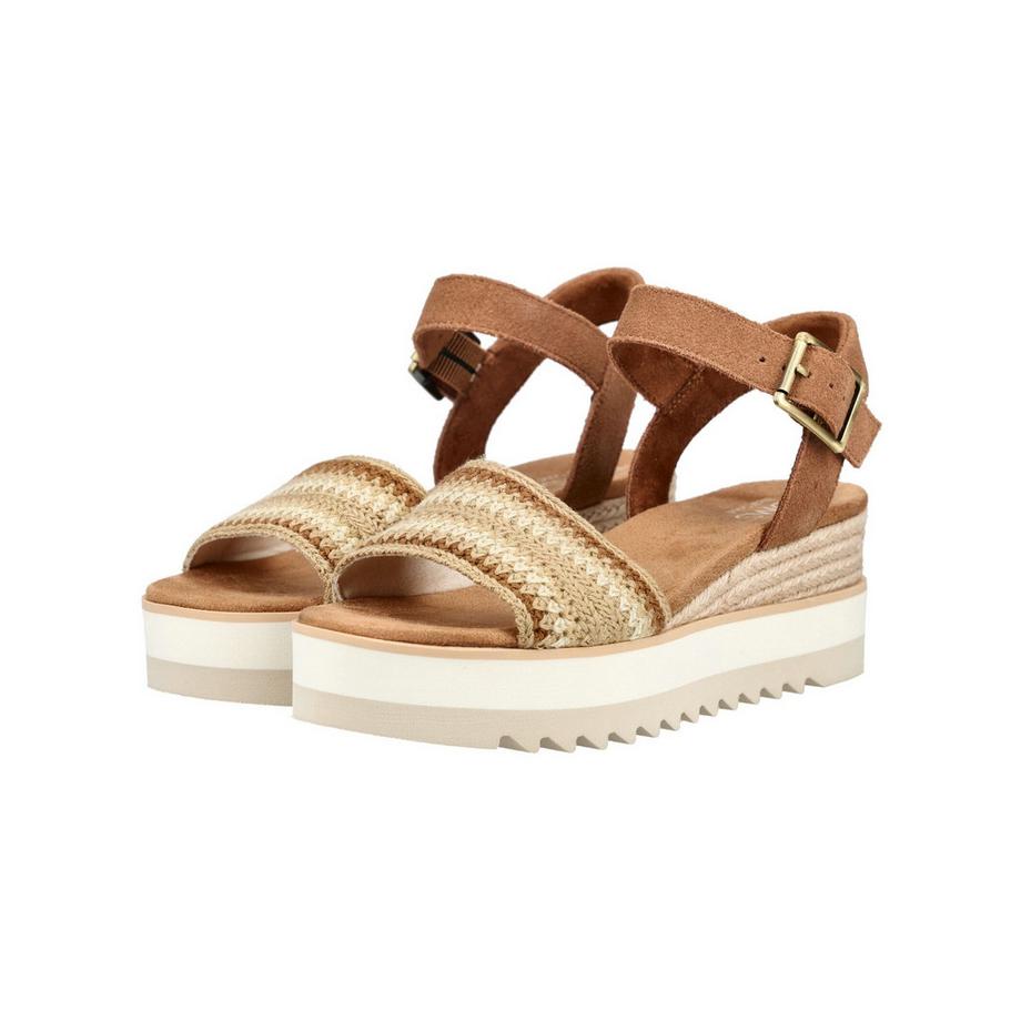 TOMS Sandalo con Zeppa e Cinghia Intrecciata  