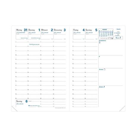 Quo Vadis Quo Vadis - Einlagen Terminkalender - 2025 - Geschäft - Die Woche Planning - Deutsch - Dez/Dez - 10x15 cm - Clairefontaine-Papier Weiß - Hergestellt in Frankreich  