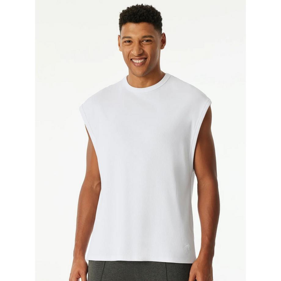 T-shirt double côtelé brossé
