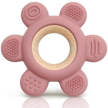 Anneau de dentition fleur - Jouet de dentition - Dentition - Allaitement - Accessoires en silicone pour bébés