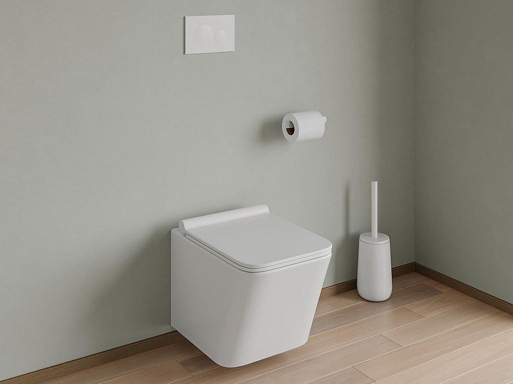 Vente-unique Plaque de commande pour WC avec double touche - Blanche - OPULUS  