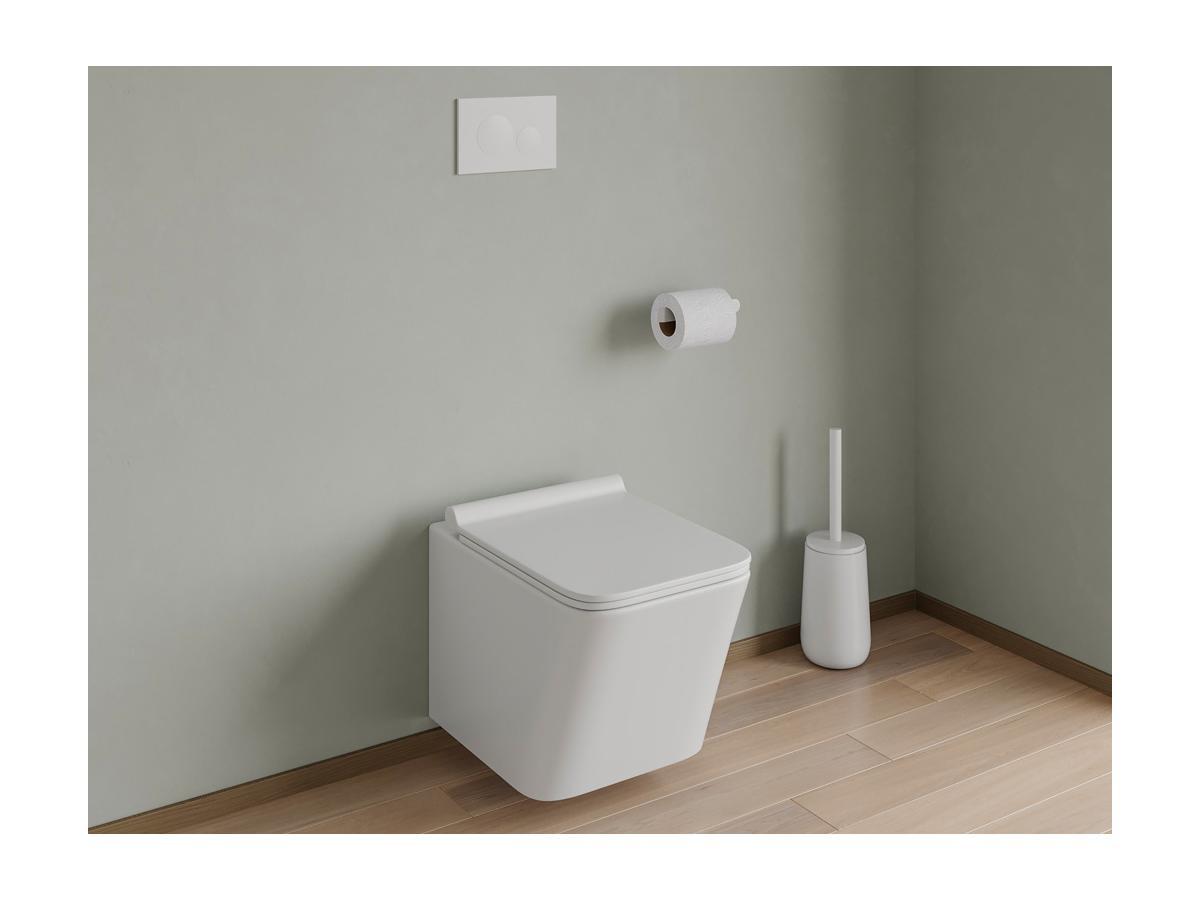 Vente-unique Plaque de commande pour WC avec double touche - Blanche - OPULUS  