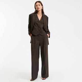 La Redoute Collections Weite Hose mit Bügelfalte  