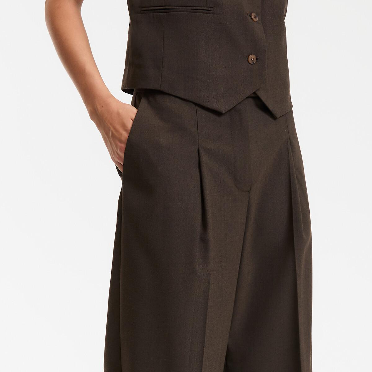 La Redoute Collections Weite Hose mit Bügelfalte  