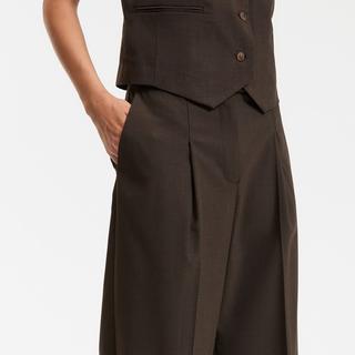 La Redoute Collections Weite Hose mit Bügelfalte  