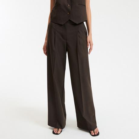 La Redoute Collections Weite Hose mit Bügelfalte  