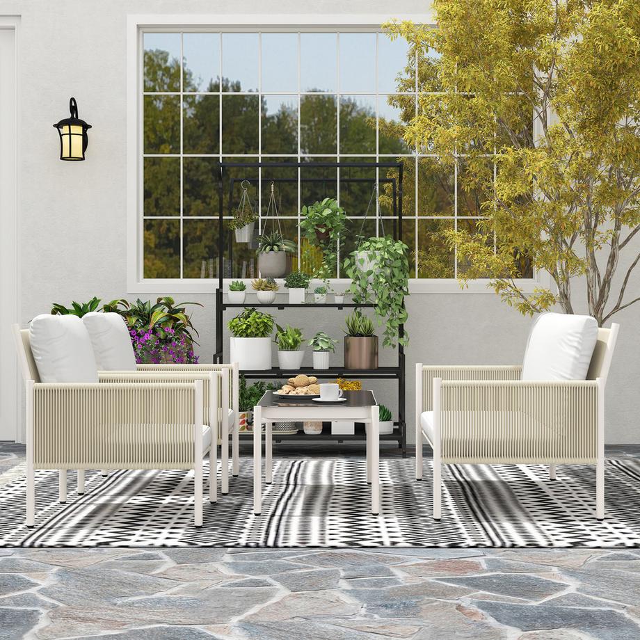 Outsunny Rattan Gartenmöbel-Set  