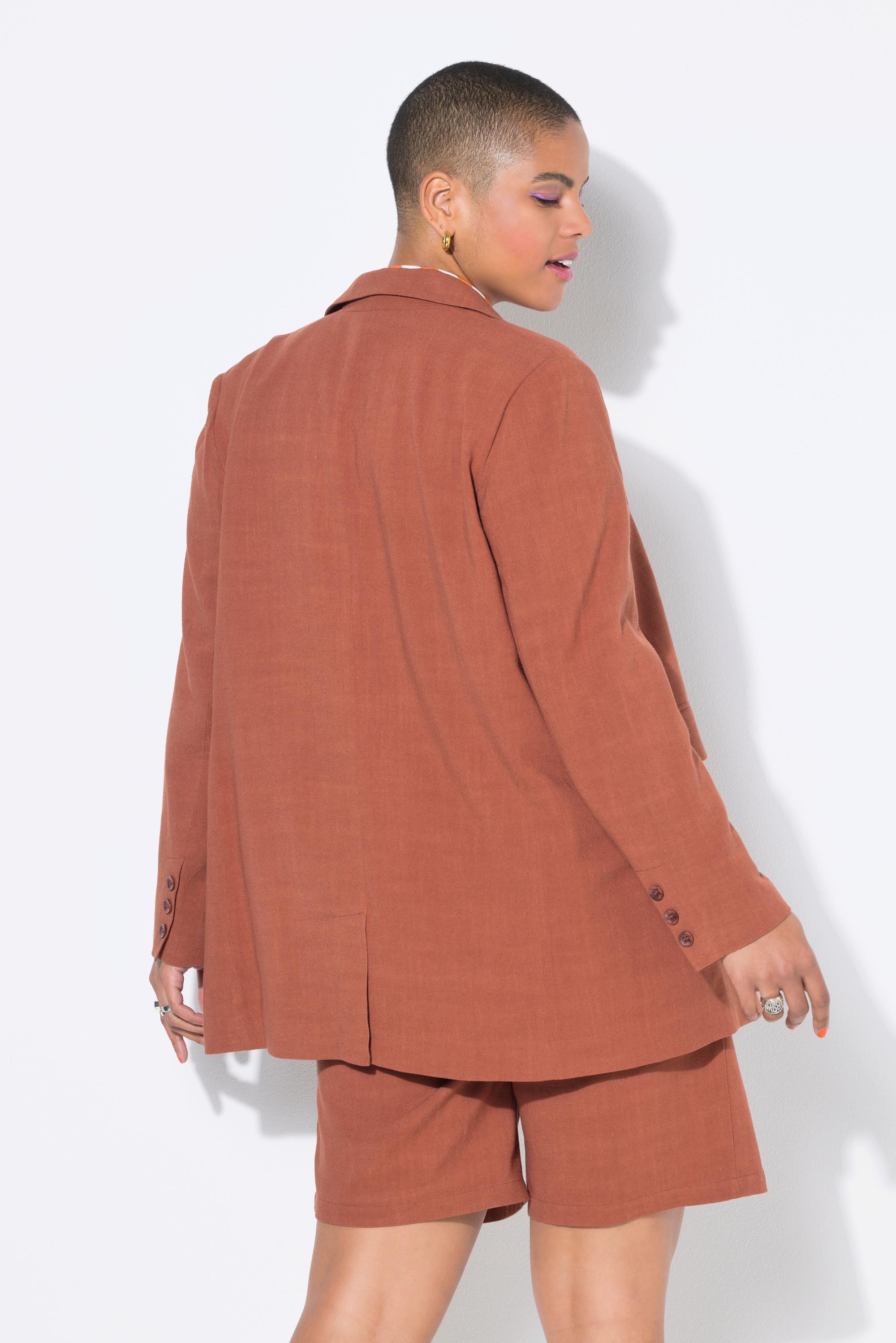 Studio Untold Blazer Misto Lino Doppiopetto Loose Fit  