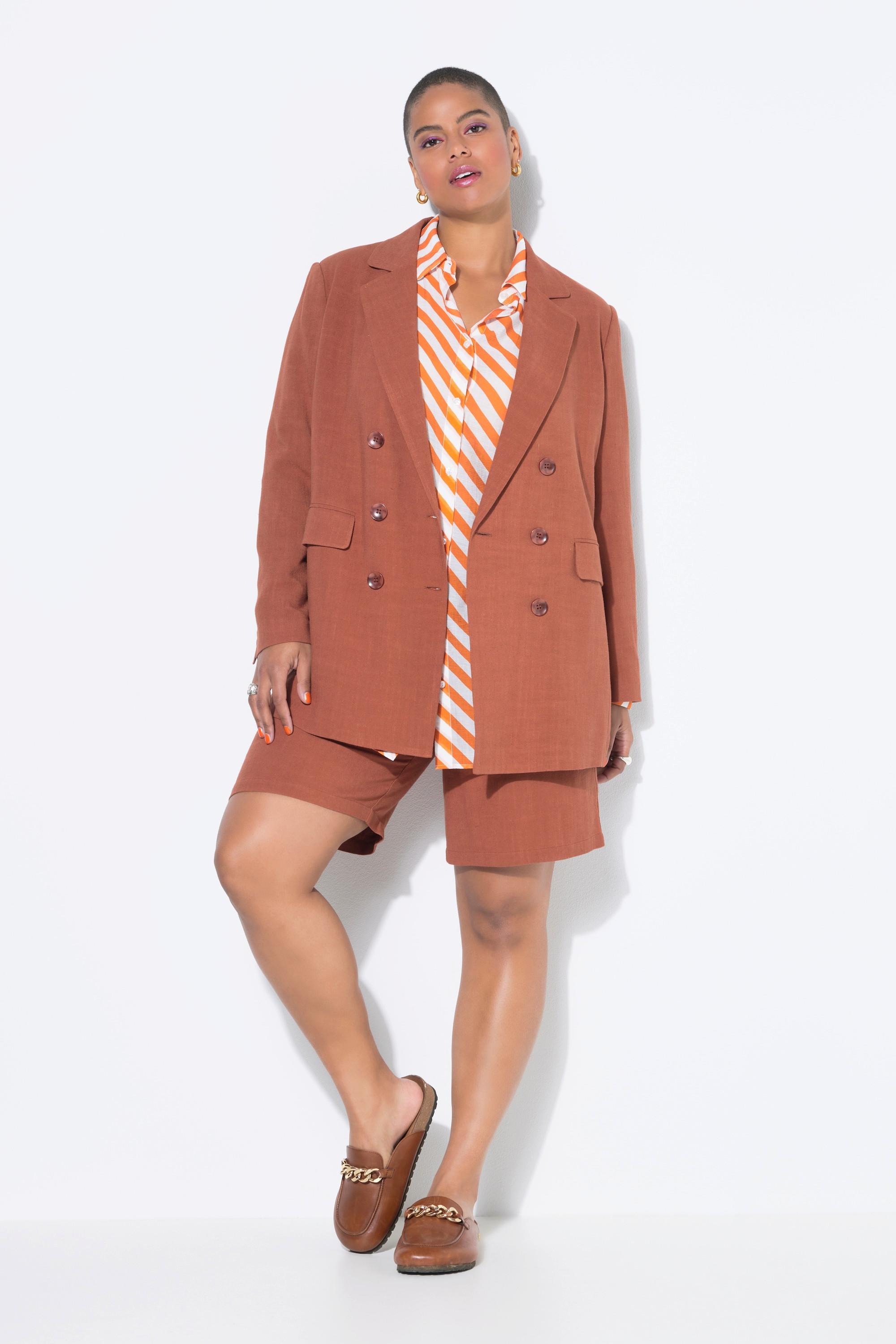 Studio Untold Blazer Misto Lino Doppiopetto Loose Fit  