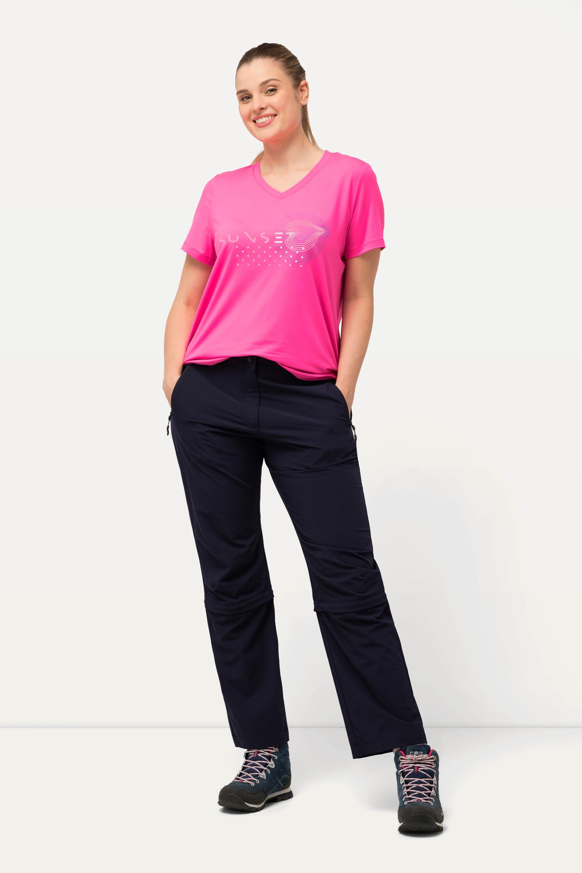 Ulla Popken Pantaloni zip-off regolabili in lunghezza ad asciugatura rapida  