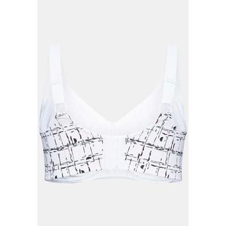 Ulla Popken  Soutien-gorge de maintien sans armatures, imprimé graphique - bonnet C-F 