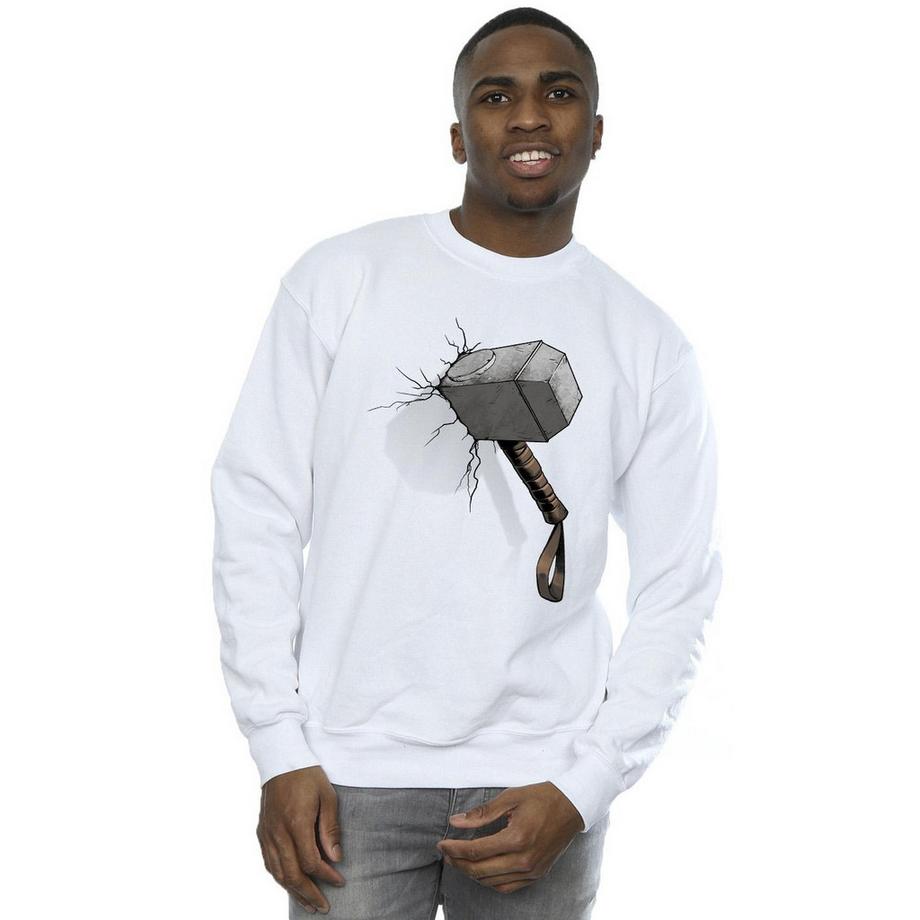 MARVEL Thor Marteau Imprimé Graphique Sweatshirt  