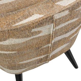 mutoni Fauteuil Sara Tissu Jacquard nature chiné  