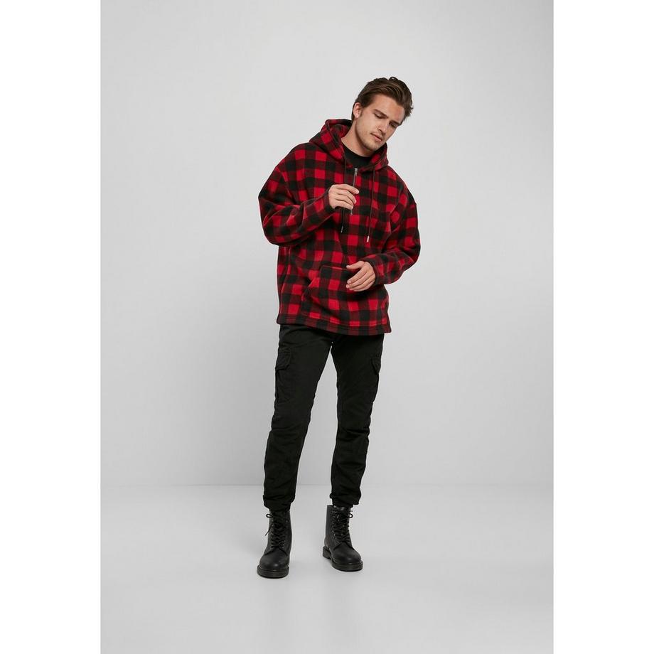 URBAN CLASSICS Kapuzenpullover patterned Polar Fleece Half Zip  