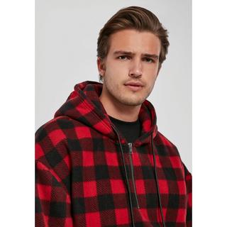 URBAN CLASSICS Felpa con cappuccio patterned Polar Fleece Half Zip  