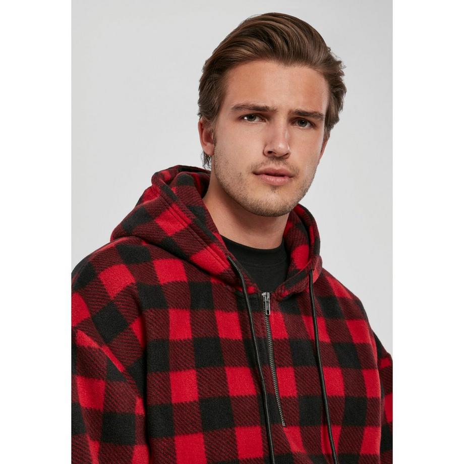 URBAN CLASSICS Kapuzenpullover patterned Polar Fleece Half Zip  