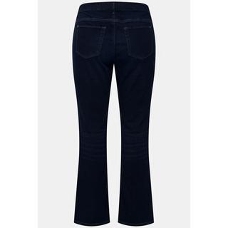 Ulla Popken  Jean en denim foncé, coupe 5 poches, taille élastique 