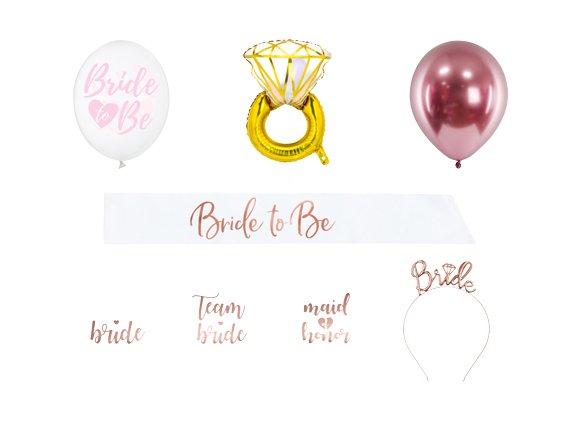 PartyDeco  PartyDeco Bride To Be Hochzeits-Accessoire-Set, Mix 