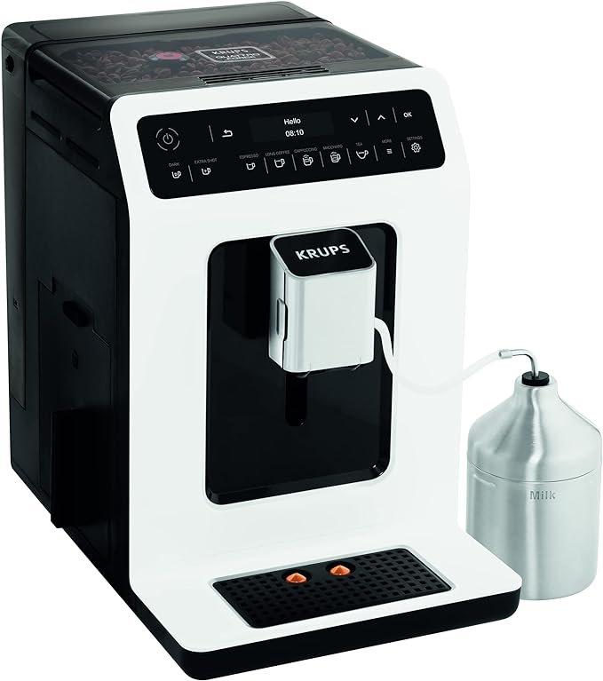 KRUPS Machine à café entièrement automatique EA8911 Evidence White + XS6000  