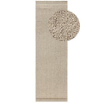 Tapis de couloir en laine Imke Beige