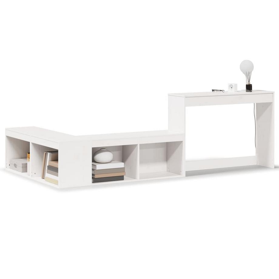 VidaXL  Table de chevet avec bureau bois de pin 